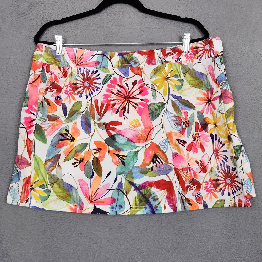 RipSkirt Skirt Womens XL Multicolor Tropical Floral Wrap Lightweight Travel